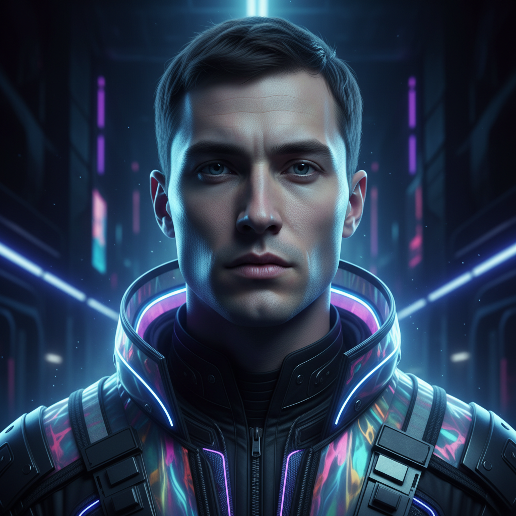 Artistic fashion portrait of a young man, clean shaven jawline